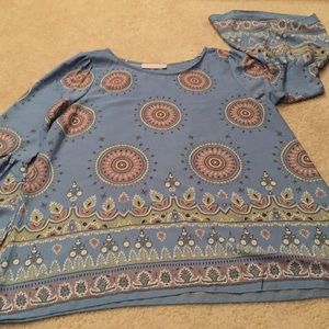 Wednesdays boutique brand wrinklefree boho pattern